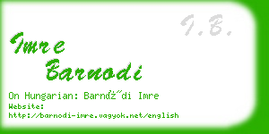 imre barnodi business card